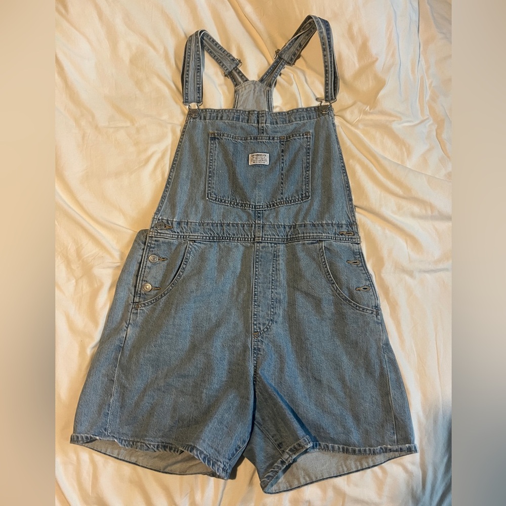 Levi's Blue Denim Overall Shorts